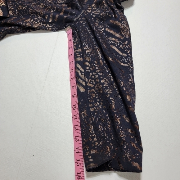 Alfred Dunner size 16 zip up Jacket shacket. Black with gold animal print - Picture 11 of 12